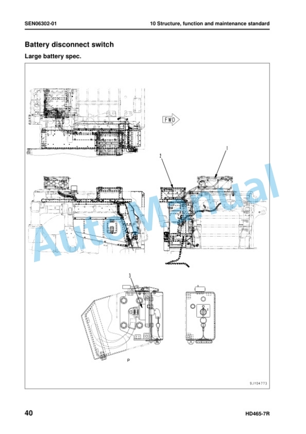 Alternative view of Komatsu HD465-7R Dump Truck Shop Manual SEN06285-06