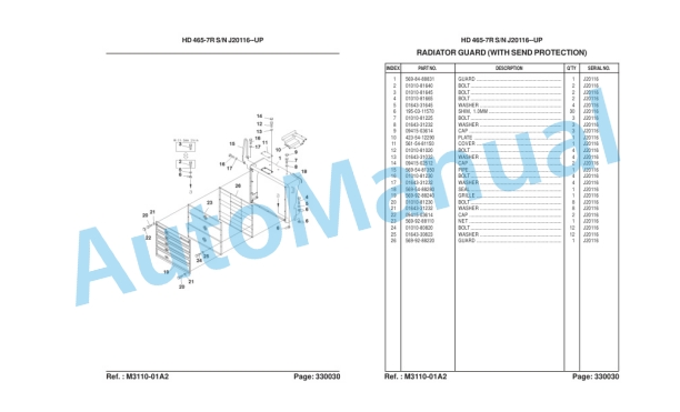 Komatsu HD465-7R Galeo Dump Truck Parts Manual LEPBH467R0 5 Komatsu HD465-7R Galeo Dump Truck Parts Manual LEPBH467R0-5