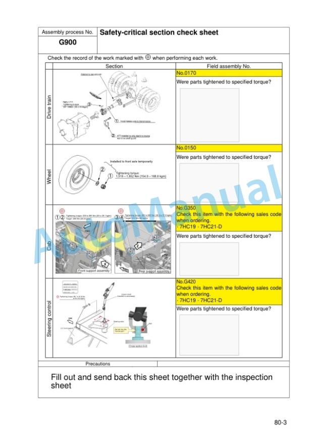 Komatsu HD465-7R, HD605-7R Dump Truck Field Assembly Instruction GEN00071-04 5 Komatsu HD465-7R, HD605-7R Dump Truck Field Assembly Instruction GEN00071-04 - Image 5