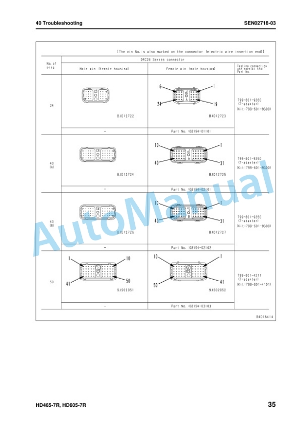 Komatsu HD465-7R, HD605-7R Dump Truck Shop Manual SEN02283-18 3 Komatsu HD465-7R, HD605-7R Dump Truck Shop Manual SEN02283-18 - Image 3