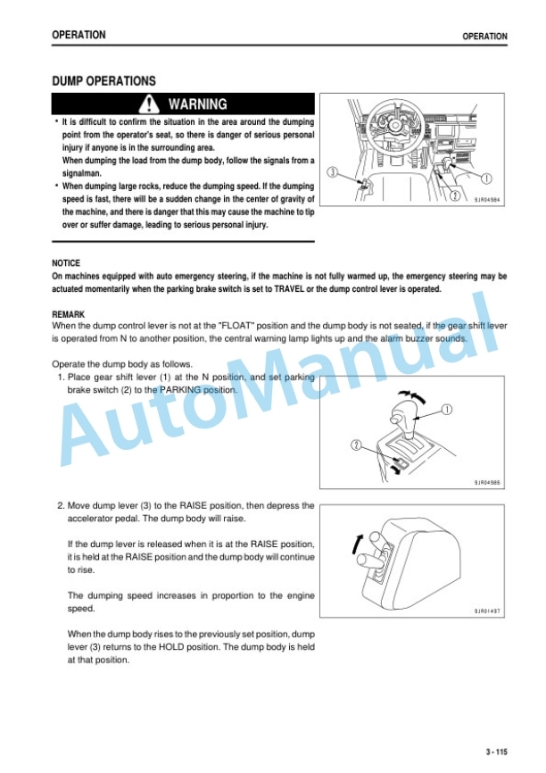 Komatsu HD465-7R, HD605-7R Galeo Dump Truck Operation and Maintenance Manual PEN00187-01 3 Komatsu HD465-7R, HD605-7R Galeo Dump Truck Operation and Maintenance Manual PEN00187-01 - Image 3