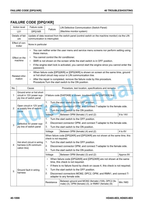 Komatsu HD465-8E0, HD605-8E0 Dump Truck Shop Manual SEN06768-06 4 Komatsu HD465-8E0, HD605-8E0 Dump Truck Shop Manual SEN06768-06 - Image 4