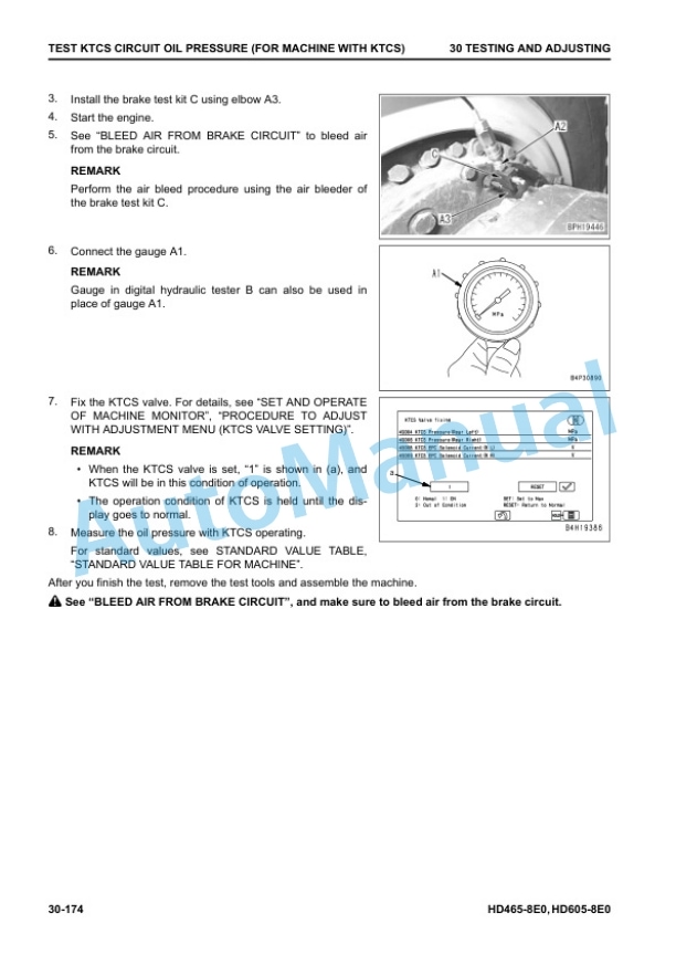 Alternative view of Komatsu HD465-8E0, HD605-8E0 Dump Truck Shop Manual SEN06768-10