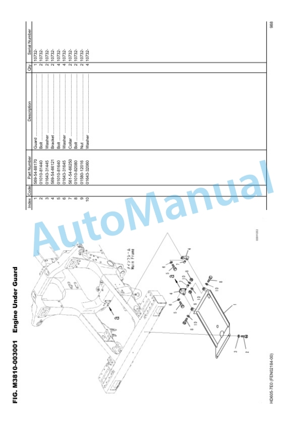 Komatsu HD605-7E0 Dump Truck Parts Manual EEPC023700 5 Komatsu HD605-7E0 Dump Truck Parts Manual EEPC023700 - Image 5