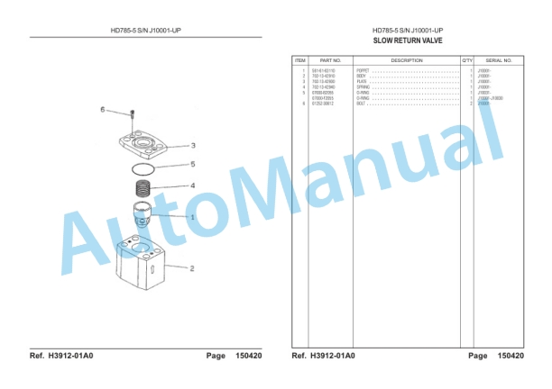Komatsu HD785-5 Dump Truck Parts Manual LEPBH78500 4 Komatsu HD785-5 Dump Truck Parts Manual LEPBH78500-4