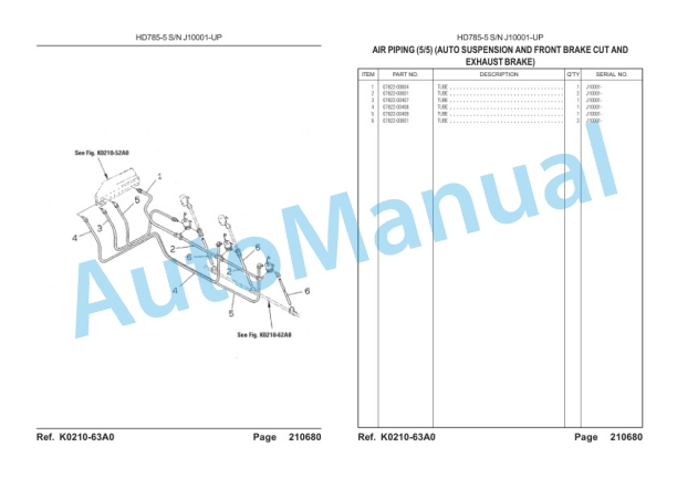 Komatsu HD785-5 Dump Truck Parts Manual LEPBH78500 5 Komatsu HD785-5 Dump Truck Parts Manual LEPBH78500-5
