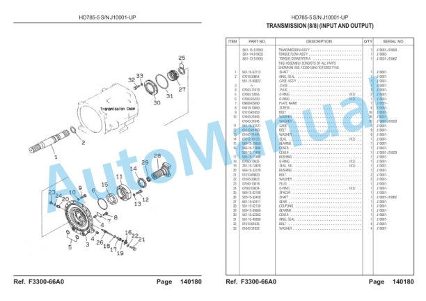Komatsu HD785-5 Dump Truck Parts Manual LEPBH78501 3 Komatsu HD785-5 Dump Truck Parts Manual LEPBH78501-3