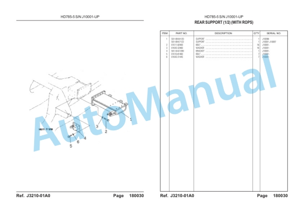 Komatsu HD785-5 Dump Truck Parts Manual LEPBH78501 4 Komatsu HD785-5 Dump Truck Parts Manual LEPBH78501-4