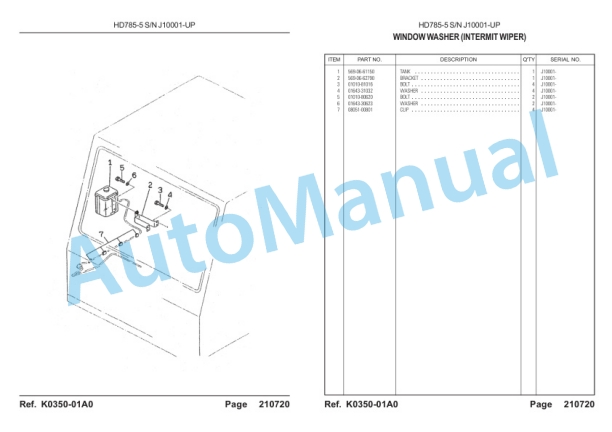 Komatsu HD785-5 Dump Truck Parts Manual LEPBH78501 5 Komatsu HD785-5 Dump Truck Parts Manual LEPBH78501-5