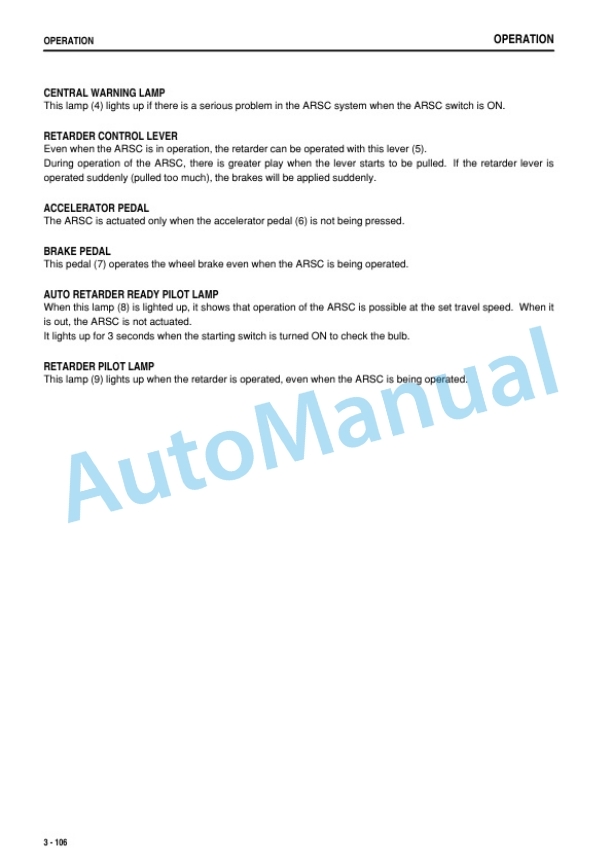 Komatsu HD785-7 Dump Truck Operation and Maintenance Manual PEN01173-08-3