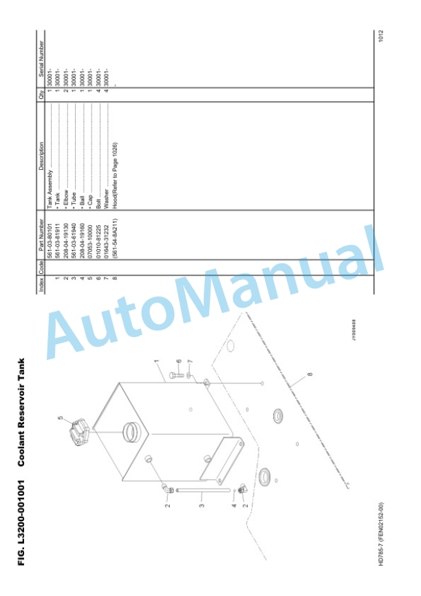 Komatsu HD785-7 Dump Truck Parts Manual EEPC025300 5 Komatsu HD785-7 Dump Truck Parts Manual EEPC025300 - Image 5
