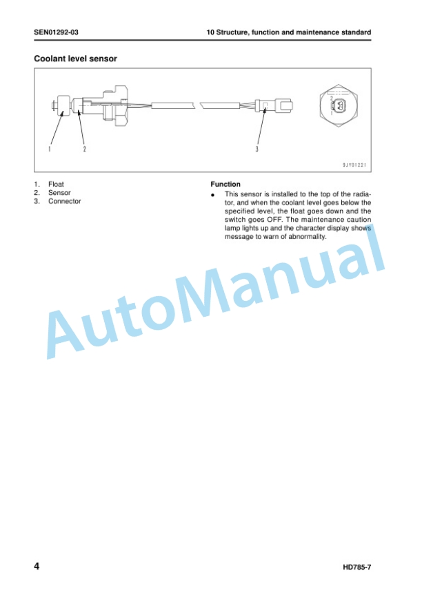 Komatsu HD785-7 Dump Truck Shop Manual SEN01274-39 2 Komatsu HD785-7 Dump Truck Shop Manual SEN01274-39 - Image 2