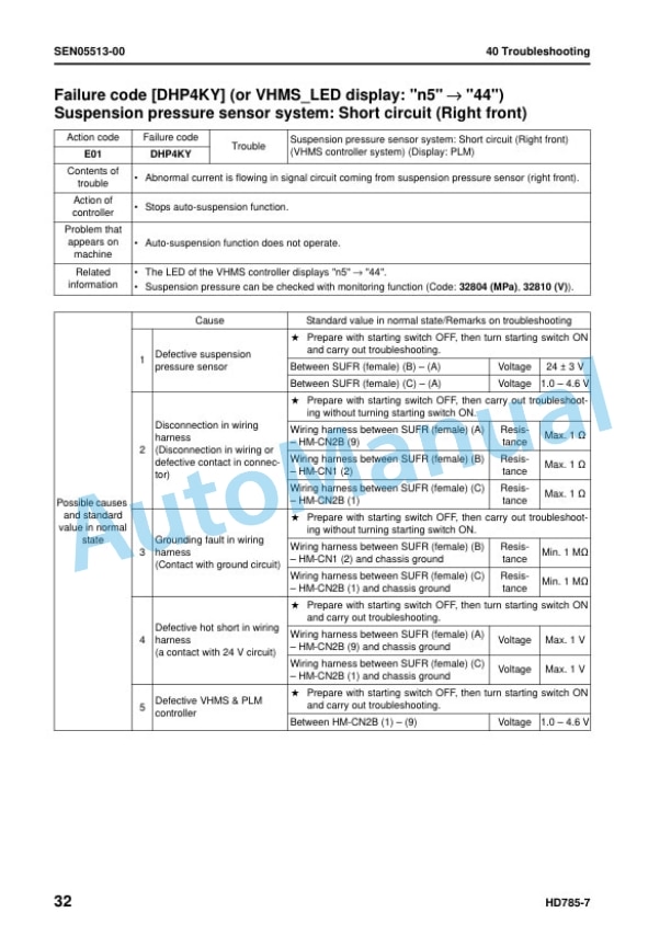 Komatsu HD785-7 Dump Truck Shop Manual SEN05476-13 4 Komatsu HD785-7 Dump Truck Shop Manual SEN05476-13 - Image 4