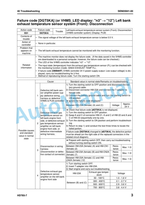 Komatsu HD785-7 Dump Truck Shop Manual SEN05900-03 4 Komatsu HD785-7 Dump Truck Shop Manual SEN05900-03 - Image 4