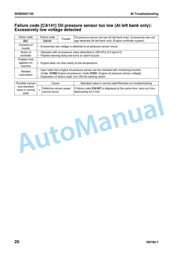 Komatsu HD785-7 Dump Truck Shop Manual SEN05900-19 3 Komatsu HD785-7 Dump Truck Shop Manual SEN05900-19 - Image 3