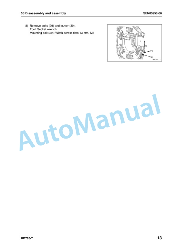 Komatsu HD785-7 Dump Truck Shop Manual SEN05900-19 5 Komatsu HD785-7 Dump Truck Shop Manual SEN05900-19 - Image 5