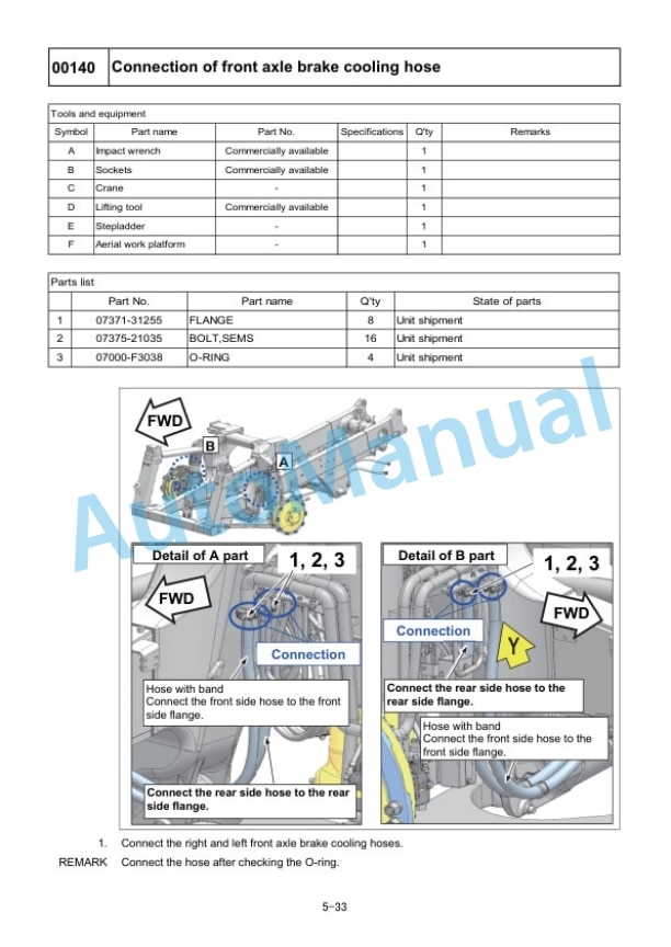 Komatsu HD785-8E0 Dump Truck Field Assembly Instruction GEN00209-04 2 Komatsu HD785-8E0 Dump Truck Field Assembly Instruction GEN00209-04 - Image 2