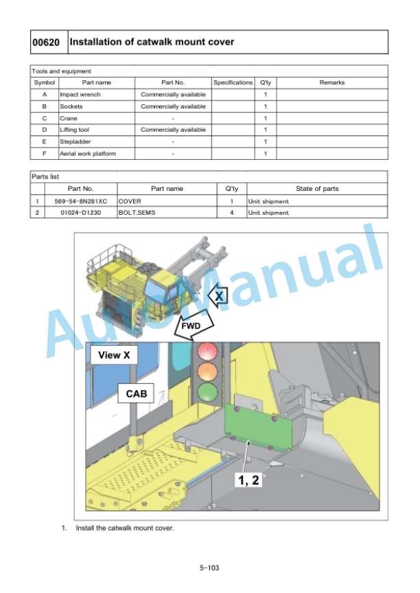 Komatsu HD785-8E0 Dump Truck Field Assembly Instruction GEN00209-04 3 Komatsu HD785-8E0 Dump Truck Field Assembly Instruction GEN00209-04 - Image 3