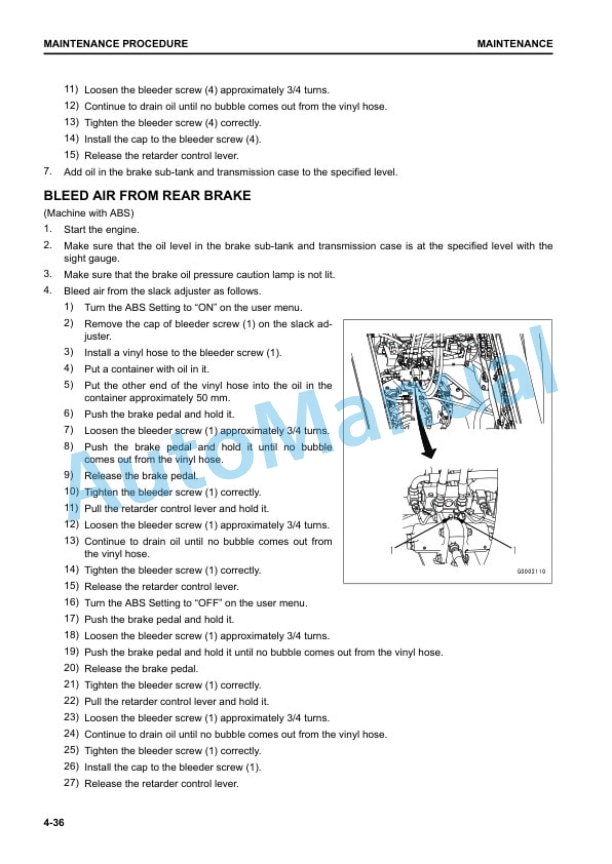 Komatsu HD785-8E0 Dump Truck Operation and Maintenance Manual EENAM04000 5 Komatsu HD785-8E0 Dump Truck Operation and Maintenance Manual EENAM04000 - Image 5