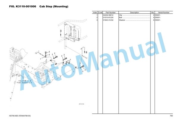 Komatsu HD785-8E0, SAA12V140E-7 Parts Manual FEN04789-00 5 Komatsu HD785-8E0, SAA12V140E-7 Parts Manual FEN04789-00-5
