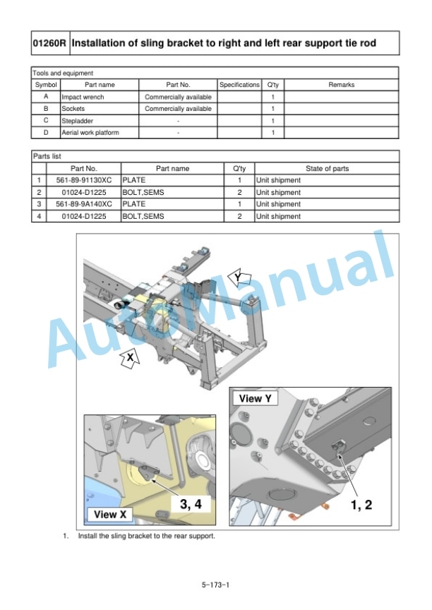 Komatsu HD785-8R Dump Truck Field Assembly Instruction GEN00213-03 4 Komatsu HD785-8R Dump Truck Field Assembly Instruction GEN00213-03 - Image 4