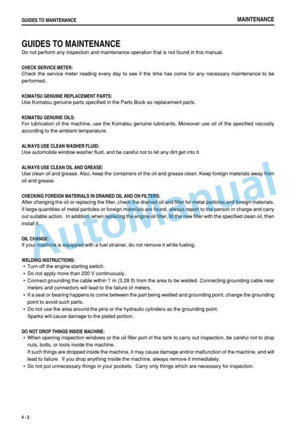 Komatsu HM300-2 Articulated Dump Truck Operation and Maintenance Manual TEN00228-06 4 Komatsu HM300-2 Articulated Dump Truck Operation and Maintenance Manual TEN00228-06 - Image 4