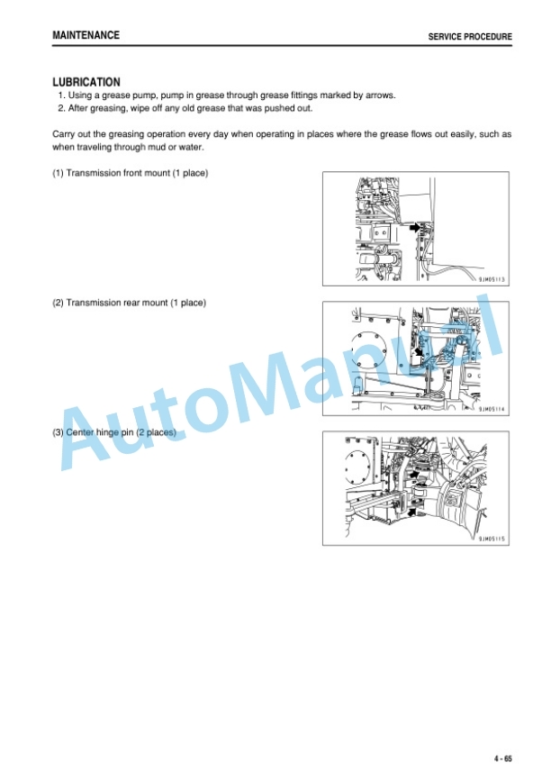 Komatsu HM300-2 Articulated Dump Truck Operation and Maintenance Manual TEN00344-01 5 Komatsu HM300-2 Articulated Dump Truck Operation and Maintenance Manual TEN00344-01 - Image 5
