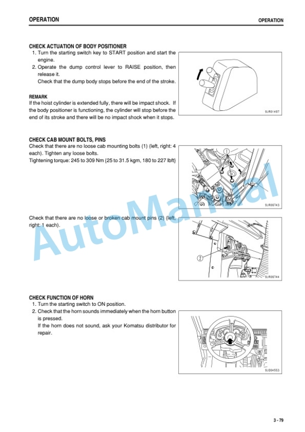Komatsu HM300-2 Articulated Dump Truck Operation and Maintenance Manual TEN00442-07 3 Komatsu HM300-2 Articulated Dump Truck Operation and Maintenance Manual TEN00442-07 - Image 3
