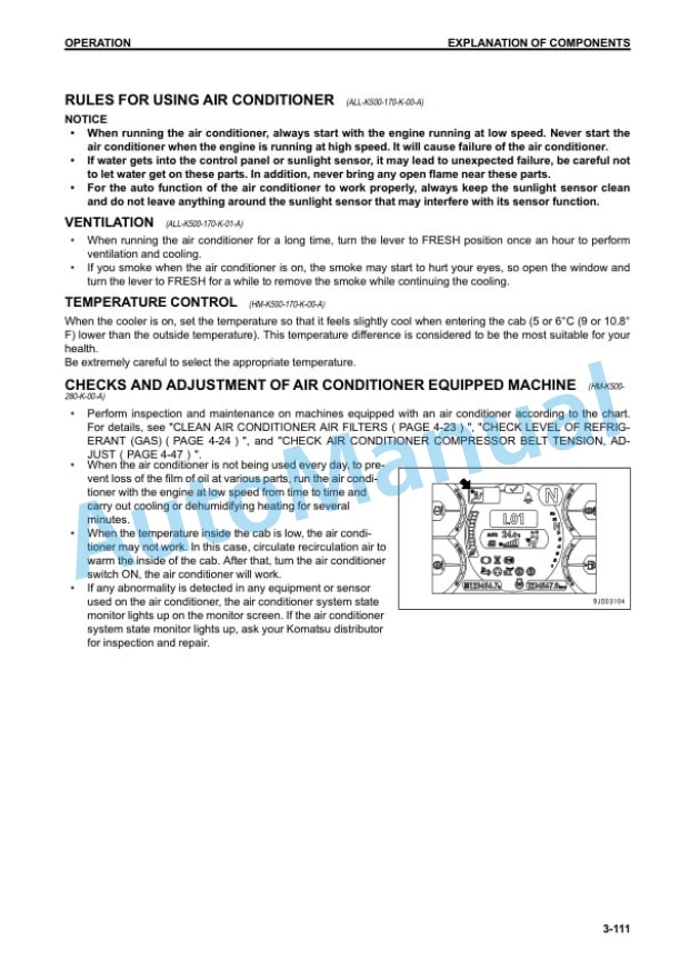 Komatsu HM300-3 Articulated Dump Truck Operation and Maintenance Manual TEN00631-04 3 Komatsu HM300-3 Articulated Dump Truck Operation and Maintenance Manual TEN00631-04 - Image 3