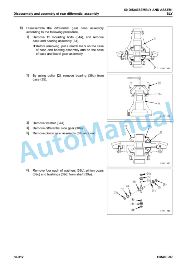 Komatsu HM400-3R Articulated Dump Truck Shop Manual SEN06205-16 5 Komatsu HM400-3R Articulated Dump Truck Shop Manual SEN06205-16 - Image 5