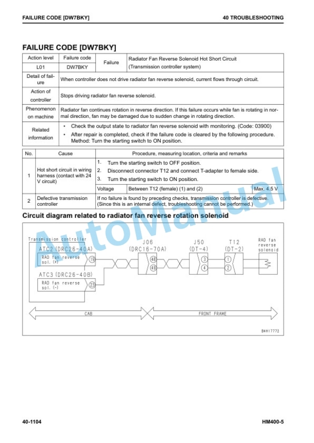 Komatsu HM400-5 Articulated Dump Truck Shop Manual SEN06519-05 4 Komatsu HM400-5 Articulated Dump Truck Shop Manual SEN06519-05 - Image 4