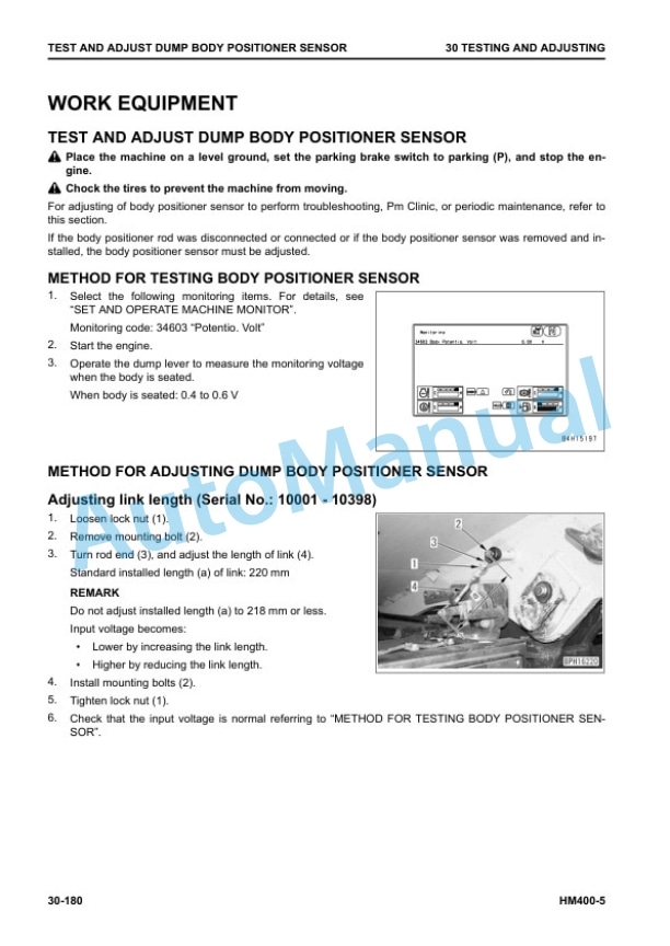 Komatsu HM400-5 Articulated Dump Truck Shop Manual SEN06519-12 2 Komatsu HM400-5 Articulated Dump Truck Shop Manual SEN06519-12 - Image 2