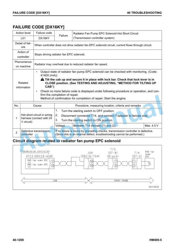 Komatsu HM400-5 Articulated Dump Truck Shop Manual SEN06519-14 4 Komatsu HM400-5 Articulated Dump Truck Shop Manual SEN06519-14 - Image 4