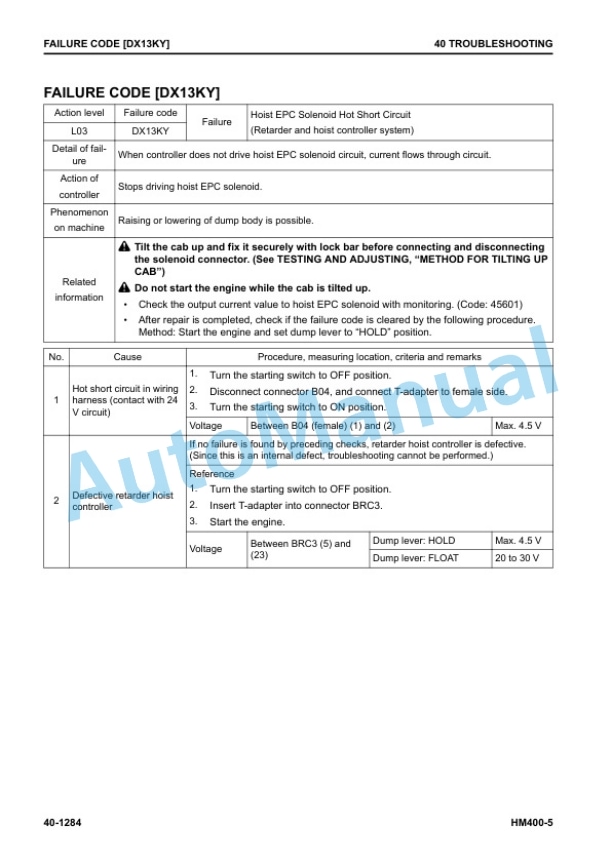 Komatsu HM400-5 Articulated Dump Truck Shop Manual SEN06519-21 4 Komatsu HM400-5 Articulated Dump Truck Shop Manual SEN06519-21 - Image 4