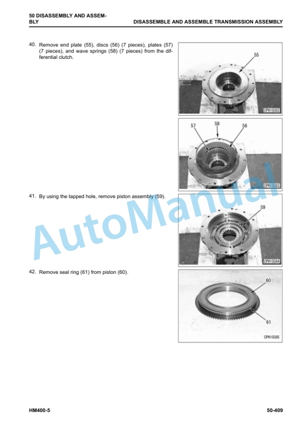 Komatsu HM400-5 Articulated Dump Truck Shop Manual SEN06519-21 5 Komatsu HM400-5 Articulated Dump Truck Shop Manual SEN06519-21 - Image 5