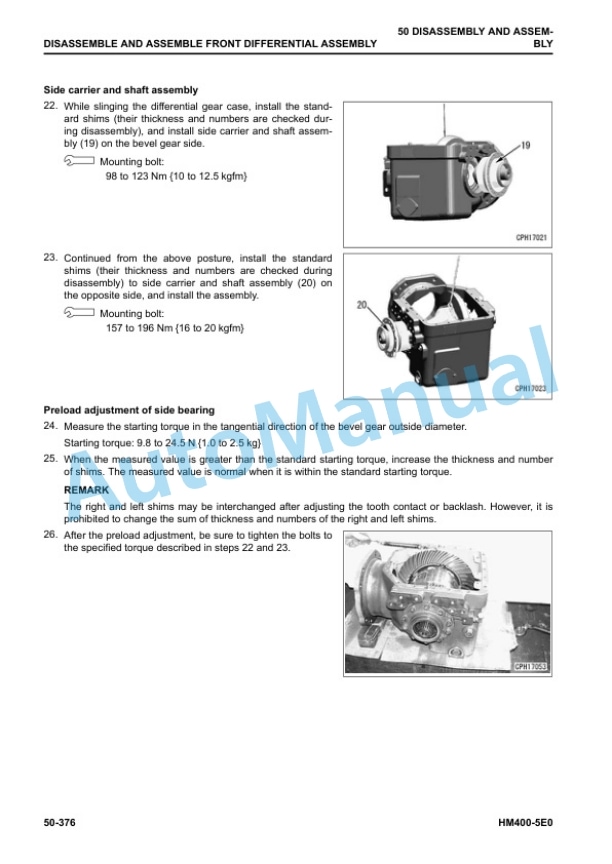 Komatsu HM400-5E0 Articulated Dump Truck Shop Manual SEN06747-02 5 Komatsu HM400-5E0 Articulated Dump Truck Shop Manual SEN06747-02 - Image 5