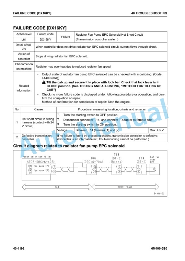 Komatsu HM400-5E0 Articulated Dump Truck Shop Manual SEN06747-04 4 Komatsu HM400-5E0 Articulated Dump Truck Shop Manual SEN06747-04 - Image 4