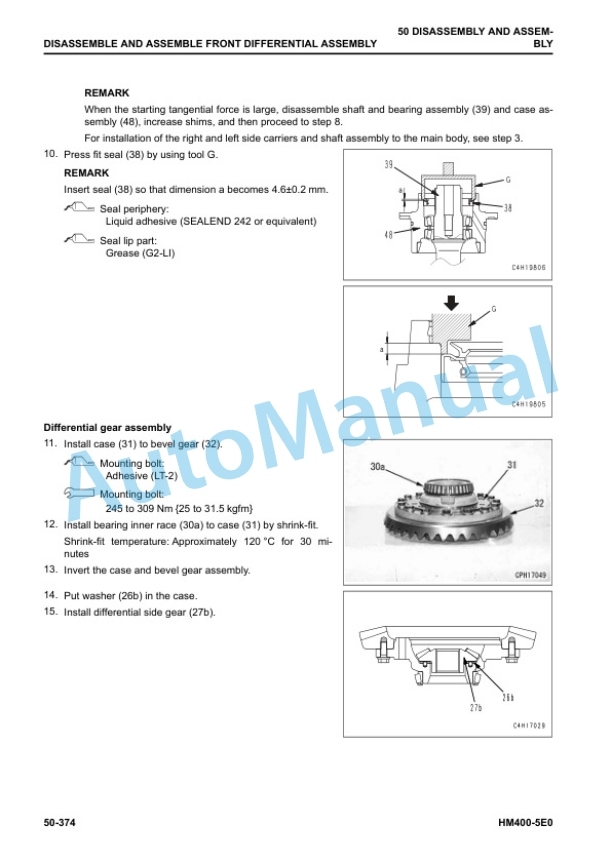 Komatsu HM400-5E0 Articulated Dump Truck Shop Manual SEN06747-04 5 Komatsu HM400-5E0 Articulated Dump Truck Shop Manual SEN06747-04 - Image 5