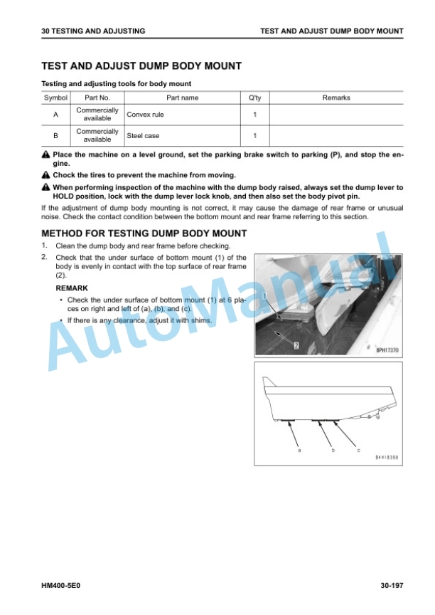 Komatsu HM400-5E0 Articulated Dump Truck Shop Manual SEN06747-12 2 Komatsu HM400-5E0 Articulated Dump Truck Shop Manual SEN06747-12 - Image 2