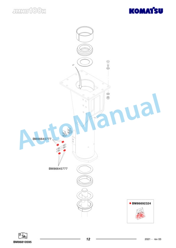 Komatsu JMHB100H-1 Hydraulic Breaker Parts Manual FEN04365-03 5 Komatsu JMHB100H-1 Hydraulic Breaker Parts Manual FEN04365-03-5