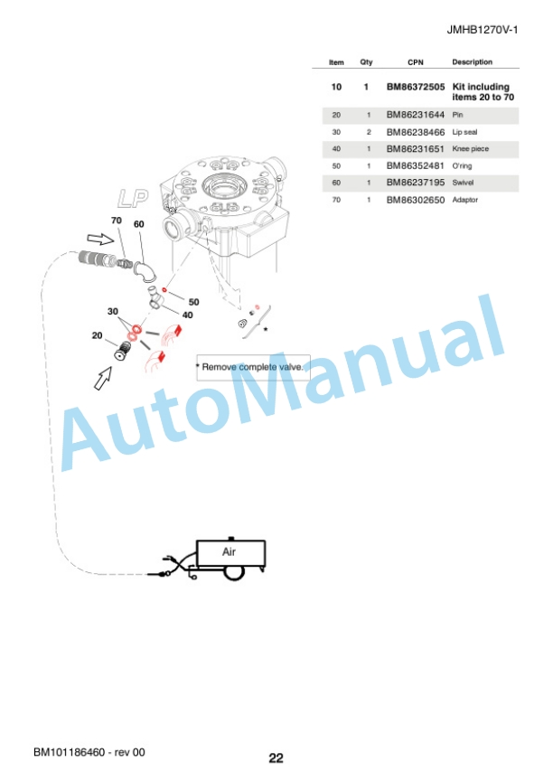 Komatsu JMHB1270V-1 Hydraulic Breaker Parts Manual FEN04373-00 5 Komatsu JMHB1270V-1 Hydraulic Breaker Parts Manual FEN04373-00-5