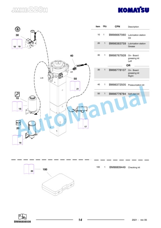 Komatsu JMHB220H-1 Hydraulic Breaker Parts Manual FEN04368-05 4 Komatsu JMHB220H-1 Hydraulic Breaker Parts Manual FEN04368-05-4
