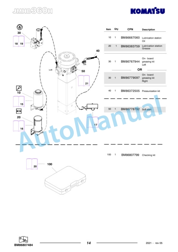 Komatsu JMHB360H-1 Hydraulic Breaker Parts Manual FEN04369-05 4 Komatsu JMHB360H-1 Hydraulic Breaker Parts Manual FEN04369-05-4