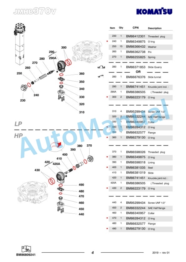 Komatsu JMHB370V-1 Hydraulic Breaker Parts Manual FEN04375-01 2 Komatsu JMHB370V-1 Hydraulic Breaker Parts Manual FEN04375-01-2