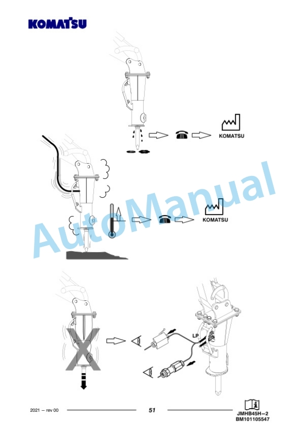 Komatsu JMHB45H-2 Hydraulic Breaker Operation and Maintenance Manual PEN01731-00-5
