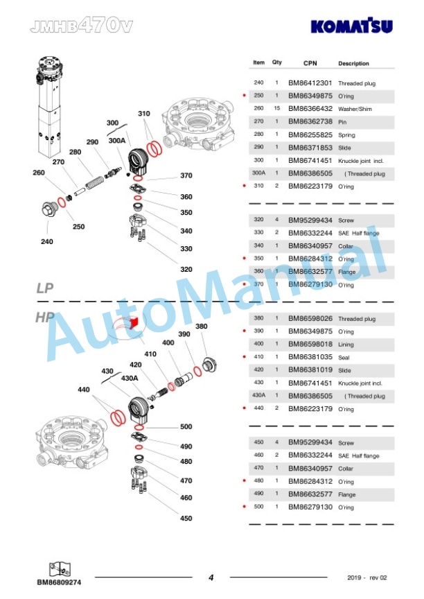 Komatsu JMHB470V-1 Hydraulic Breaker Parts Manual FEN04376-02 2 Komatsu JMHB470V-1 Hydraulic Breaker Parts Manual FEN04376-02-2
