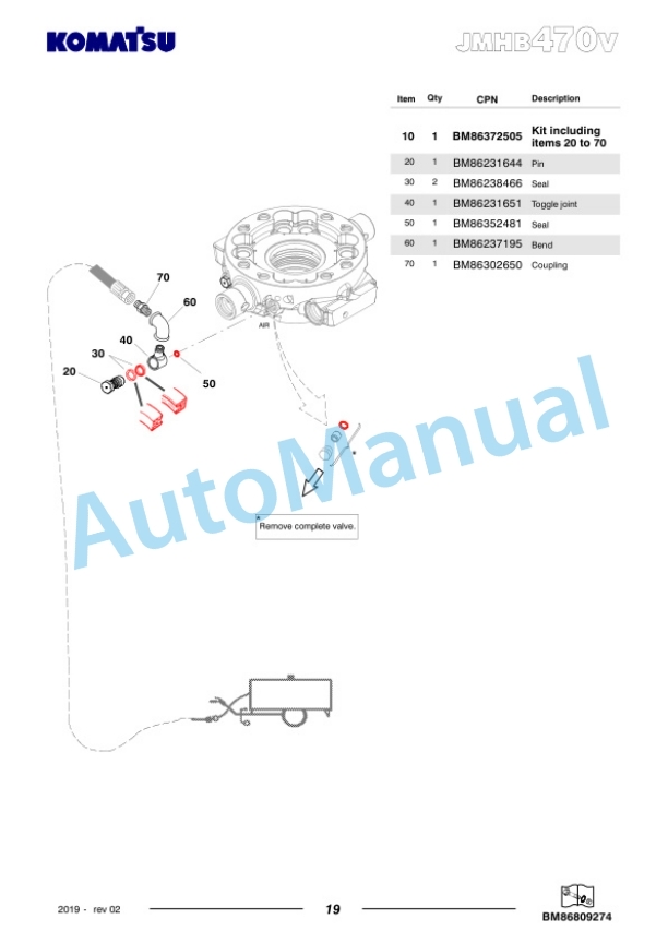 Komatsu JMHB470V-1 Hydraulic Breaker Parts Manual FEN04376-02 5 Komatsu JMHB470V-1 Hydraulic Breaker Parts Manual FEN04376-02-5
