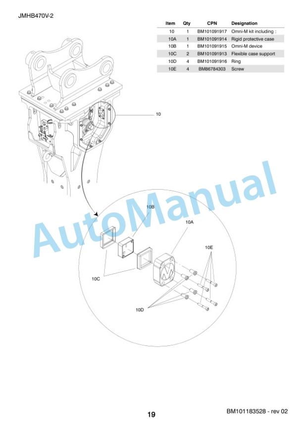 Komatsu JMHB470V-2 Hydraulic Breaker Parts Manual FEN05682-02 5 Komatsu JMHB470V-2 Hydraulic Breaker Parts Manual FEN05682-02-5