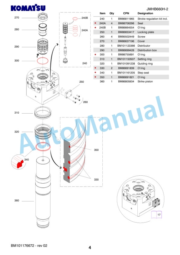 Komatsu JMHB660H-2 Hydraulic Breaker Parts Manual FEN05570-02 2 Komatsu JMHB660H-2 Hydraulic Breaker Parts Manual FEN05570-02-2