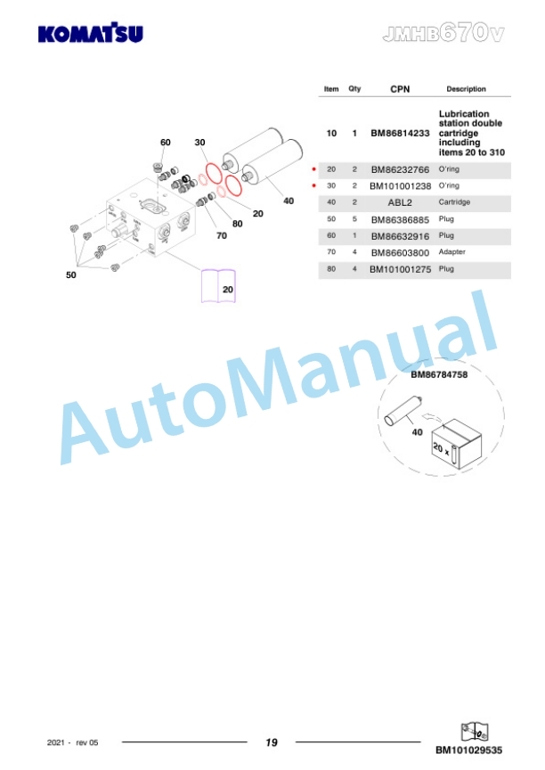 Komatsu JMHB670V-1 Hydraulic Breaker Parts Manual FEN04377-05 4 Komatsu JMHB670V-1 Hydraulic Breaker Parts Manual FEN04377-05-4